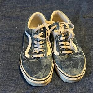 Vans Denim Blue and Cream Sneakers